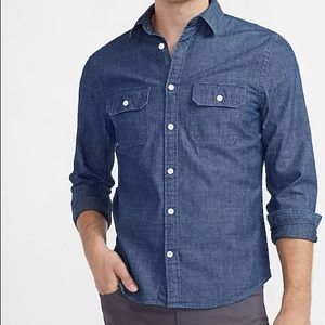 Express Dark Blue Denim Shirt